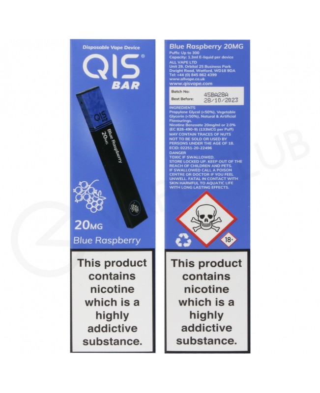 Blue Raspberry QIS Disposable Device