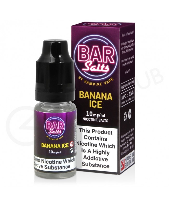 Banana Ice Nic Salt E-Liquid by Bar Salts