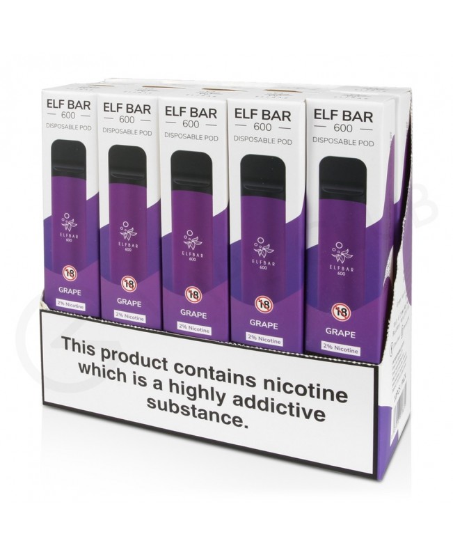 Elf Bar Grape 10 x Disposable Vape Multipack