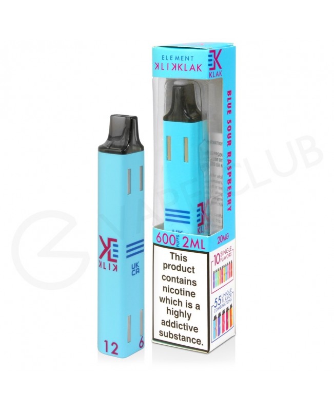 Blue Sour Raspberry Klik Klak Disposable Vape