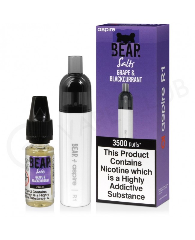 Grape & Blackcurrant Bear Aspire R1 Disposable Vape