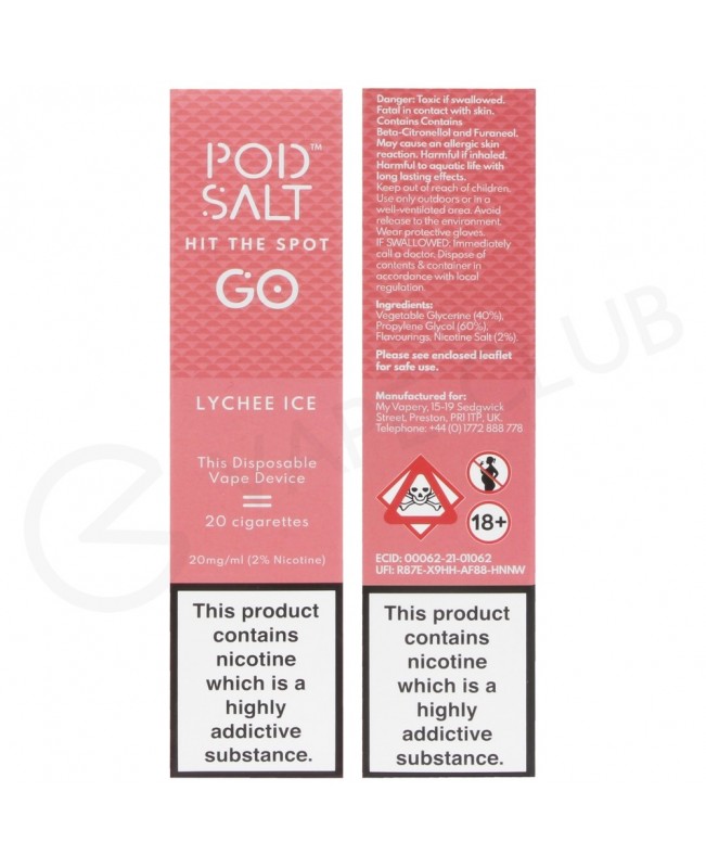 Lychee Ice Pod Salt Go Disposable Vape