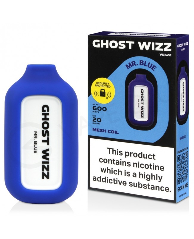 Mr Blue Vapes Bars Ghost Wizz Disposable Vape