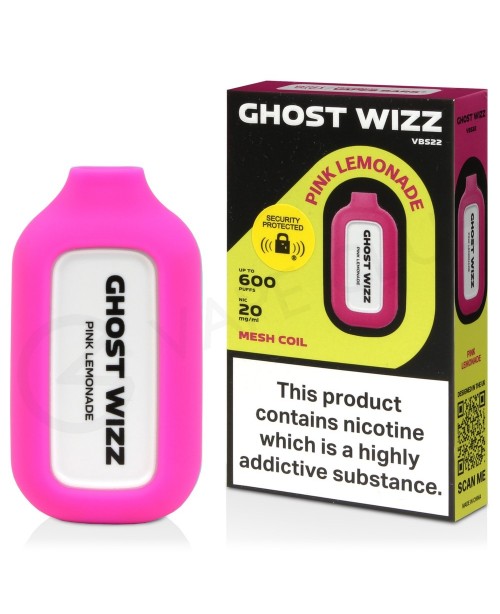 Pink Lemonade Vapes Bars Ghost Wizz Disposable Vap...