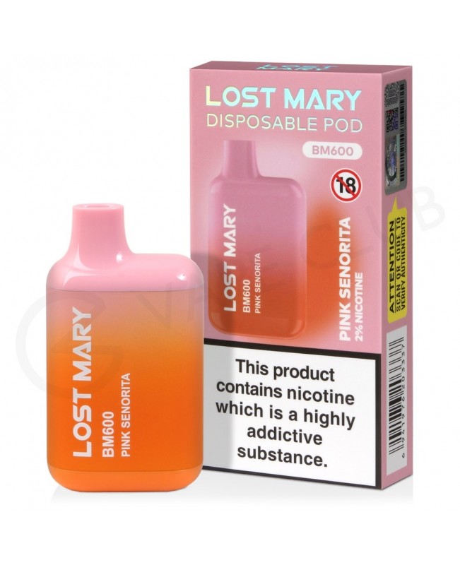 Pink Senorita Lost Mary BM600 Disposable Vape