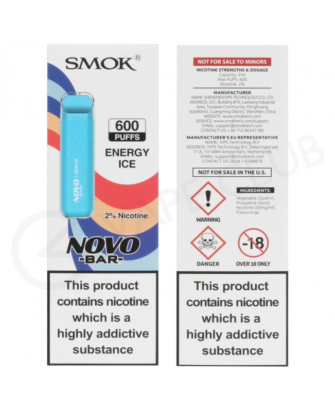 Energy Ice Smok Novo Bar Disposable Vape