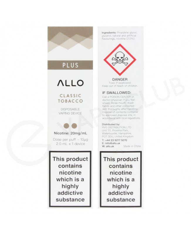 Tobacco Allo Plus Disposable Vape