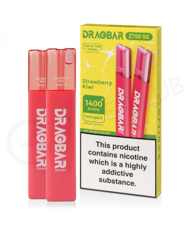 Strawberry Kiwi Drag Bar Z700 SE Disposable Vape (2 Pack)