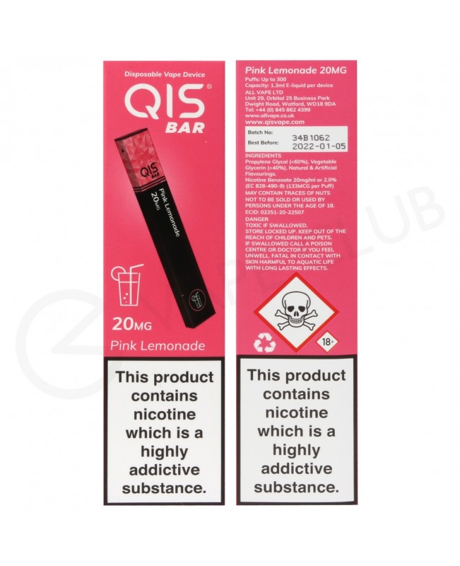 Pink Lemonade QIS Disposable Device