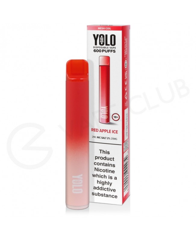 Red Apple Ice Yolo Bar M600 Disposable Vape