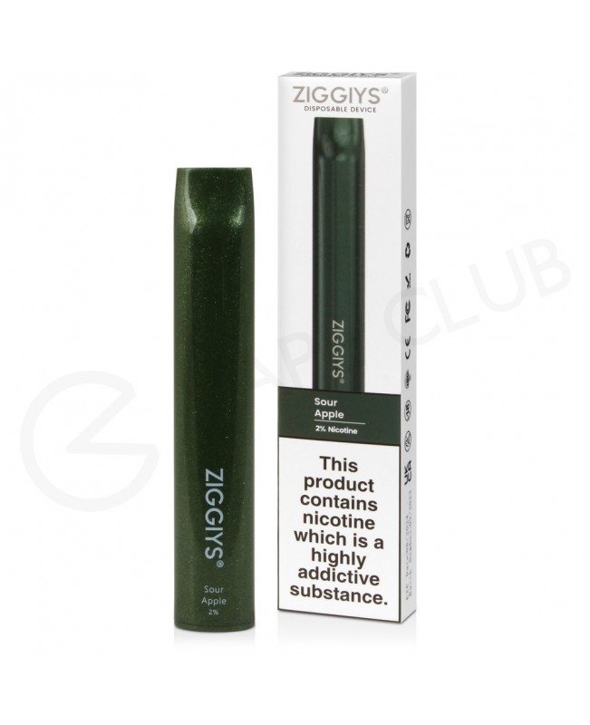 Sour Apple Ziggiys G6 Disposable Vape