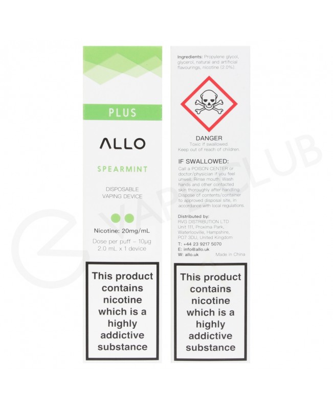 Spearmint Allo Plus Disposable Vape