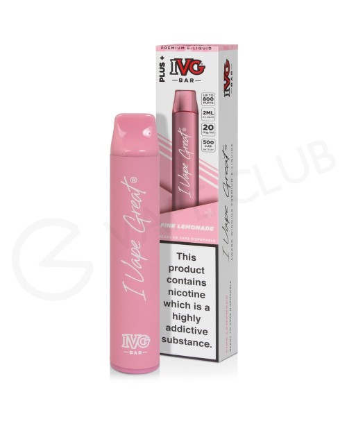 Pink Lemonade IVG Bar Plus Disposable Vape