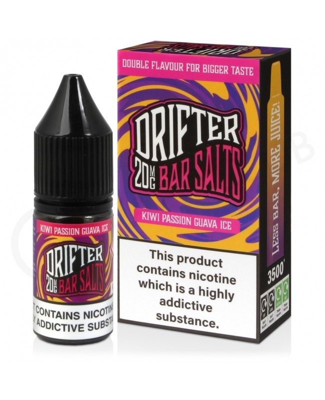 Kiwi Passion Guava Ice Nic Salt E-Liquid by Drifter Bar Salts