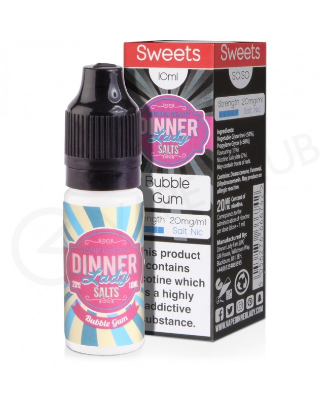 Bubblegum Nic Salt E-Liquid by Dinner Lady