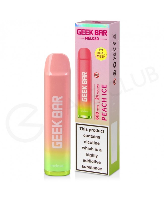 Peach Ice Geek Bar Meloso Disposable Vape