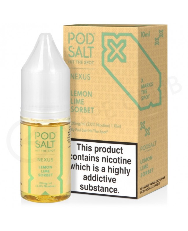 Lemon Lime Sorbet Nic Salt E-Liquid by Pod Salt Nexus