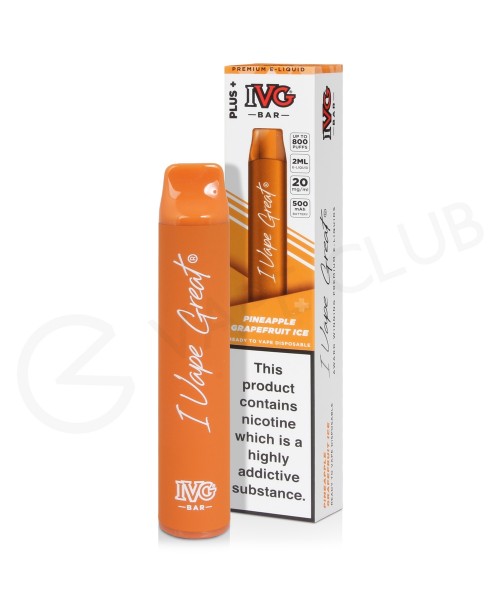 Pineapple Grapefruit Ice IVG Bar Plus Disposable V...