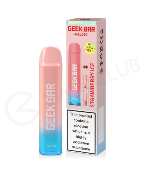 Strawberry Ice Geek Bar Meloso Disposable Vape