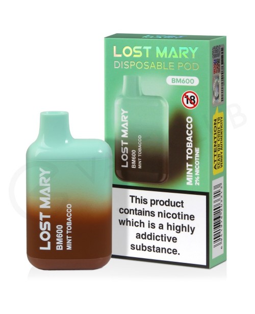 Mint Tobacco Lost Mary BM600 Disposable Vape