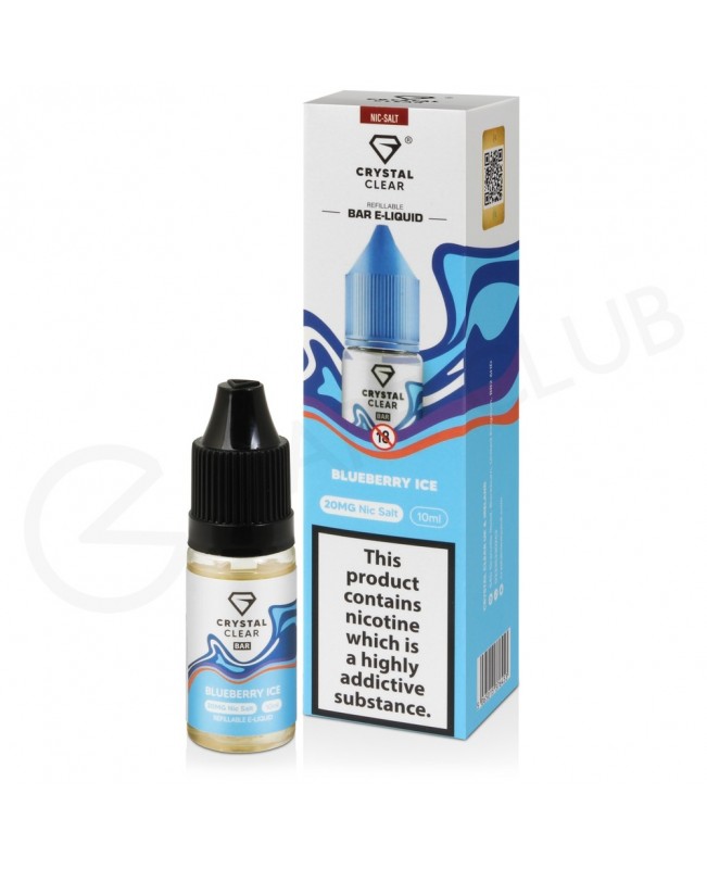 Blueberry Ice Nic Salt E-Liquid by Crystal Clear