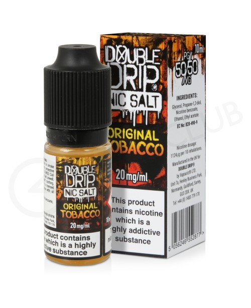 Original Tobacco Nic Salt E-Liquid by Double Drip