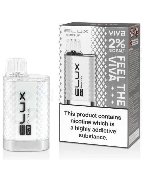 White Pura Elux Viva Disposable Vape