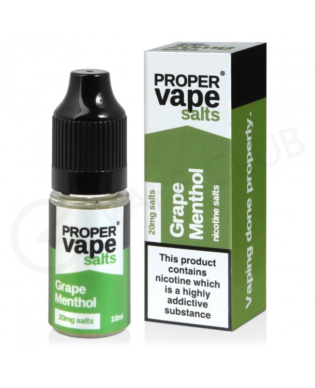 Grape Menthol Nic Salt E-Liquid by Proper Vape