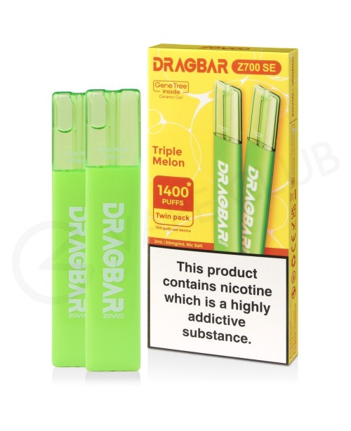 Triple Melon Drag Bar Z700 SE Disposable Vape (2 P...