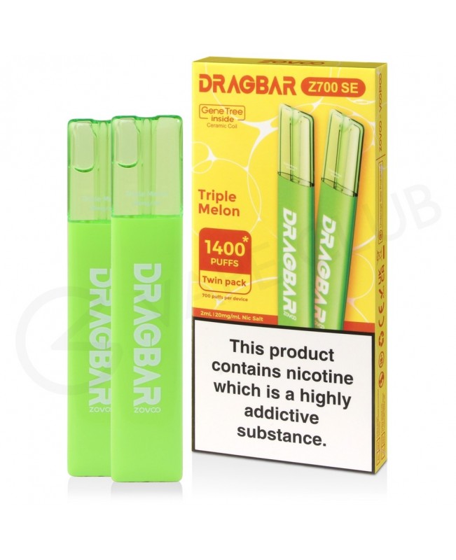 Triple Melon Drag Bar Z700 SE Disposable Vape (2 Pack)