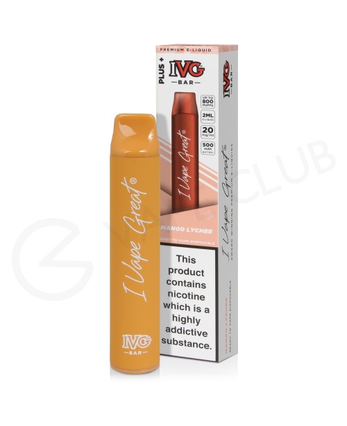 Mango Lychee IVG Bar Plus Disposable Vape