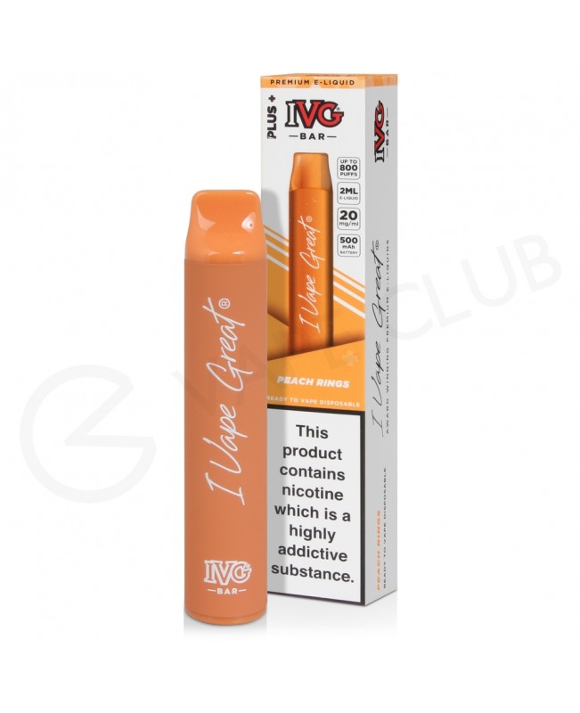 Peach Rings IVG Bar Plus Disposable Vape