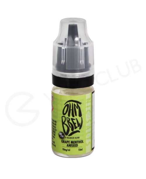 Grape Menthol Aniseed E-liquid by Ohm Brew 50/50 N...