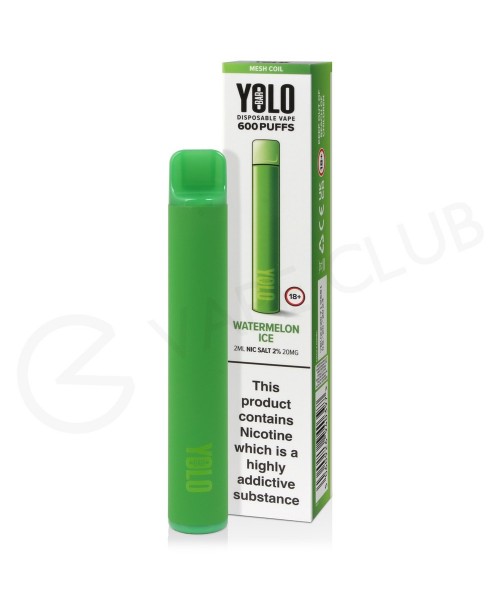 Watermelon Ice Yolo Bar M600 Disposable Vape