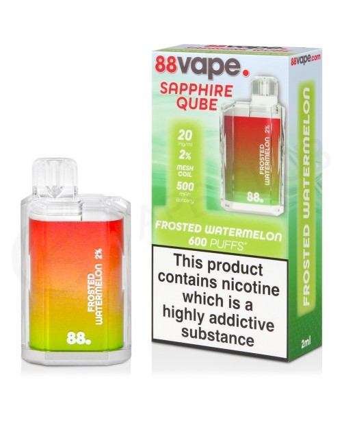 Frosted Watermelon 88Vape Sapphire Qube Disposable...