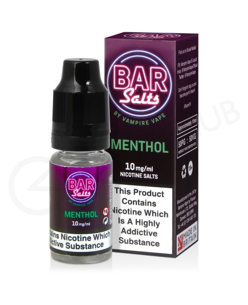 Menthol Nic Salt E-Liquid by Bar Salts