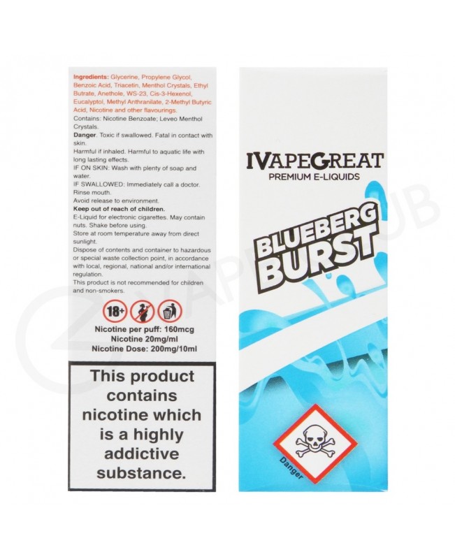 Blueberg Nic Salt E-Liquid by IVG