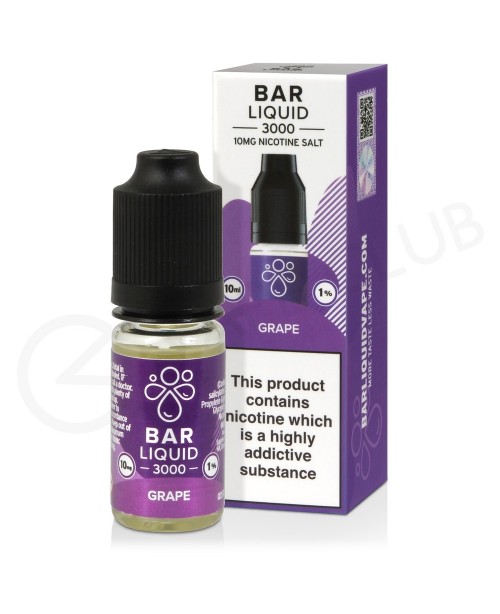 Grape Nic Salt E-Liquid by Bar Liquid 3000