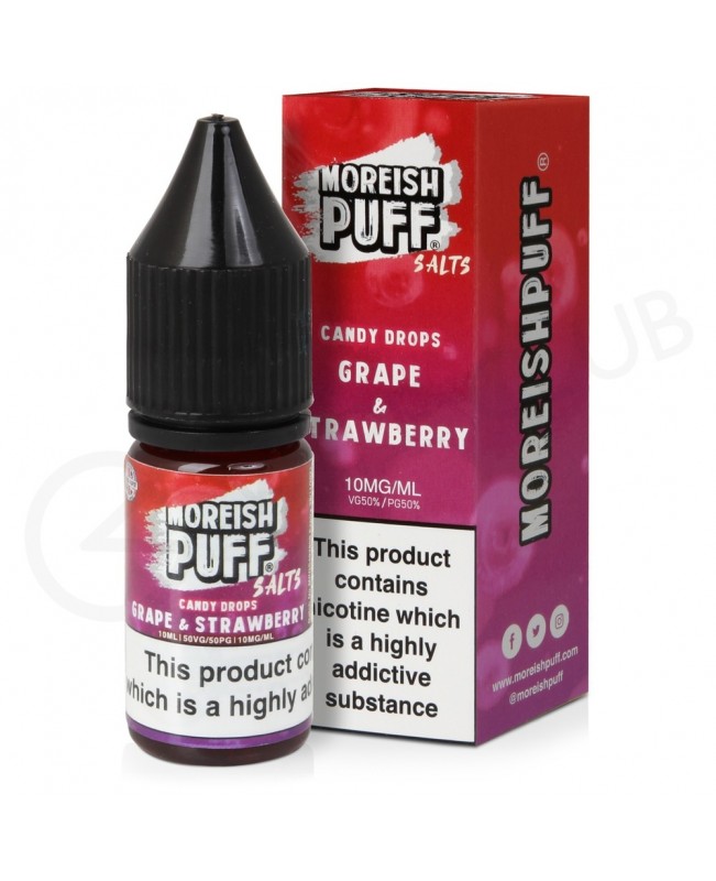 Grape & Strawberry Candy Drops Nic Salt E-Liquid by Moreish Puff