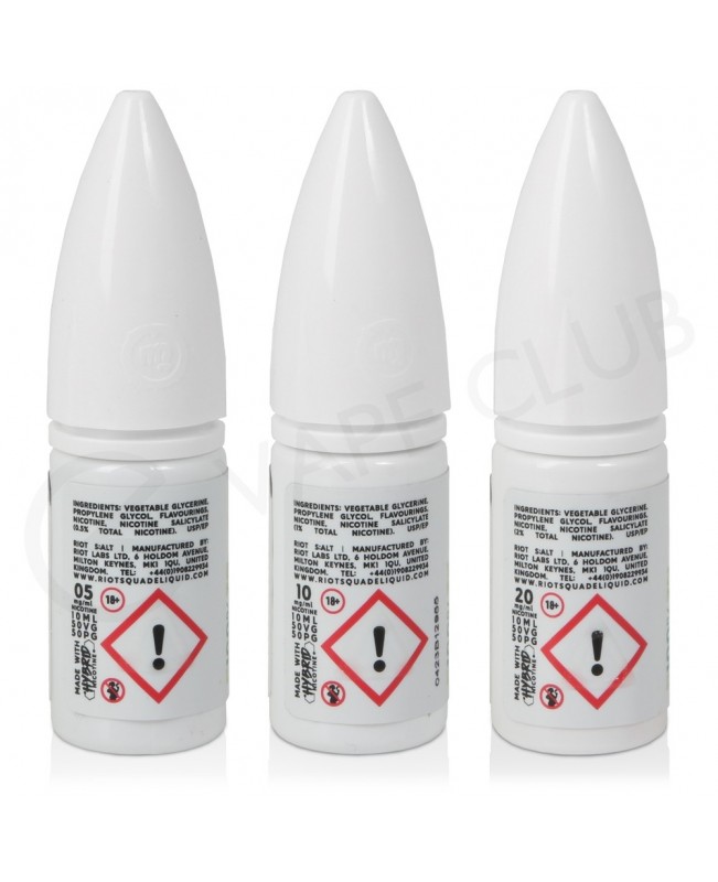 Lemon & Cucumber Menthol Hybrid Salt E-Liquid by Riot Squad