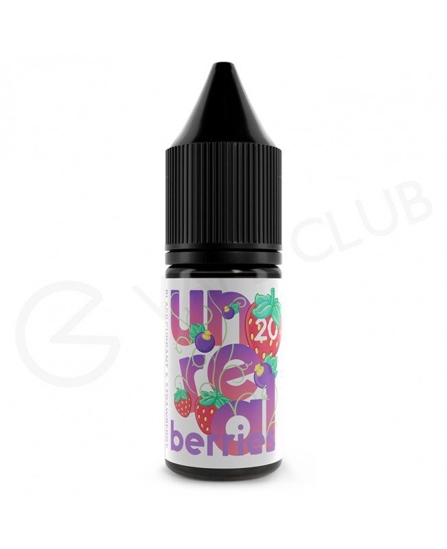 Blackcurrant & Strawberry Nic Salt E-Liquid by Unreal Berries