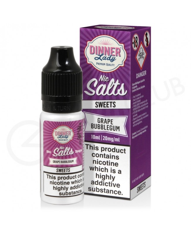 Grape Bubblegum Nic Salt E-Liquid by Dinner Lady