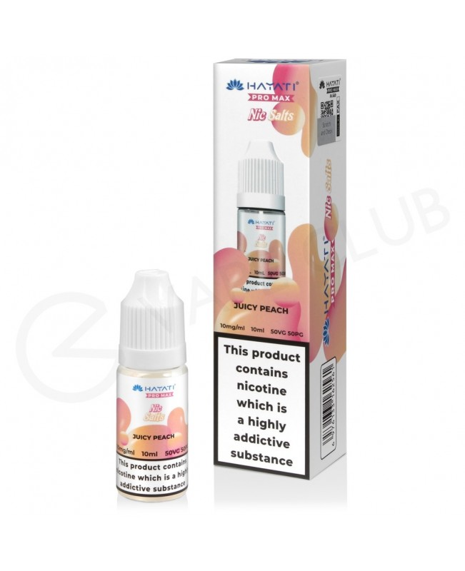 Juicy Peach E-Liquid by Hayati Pro Max Nic Salts