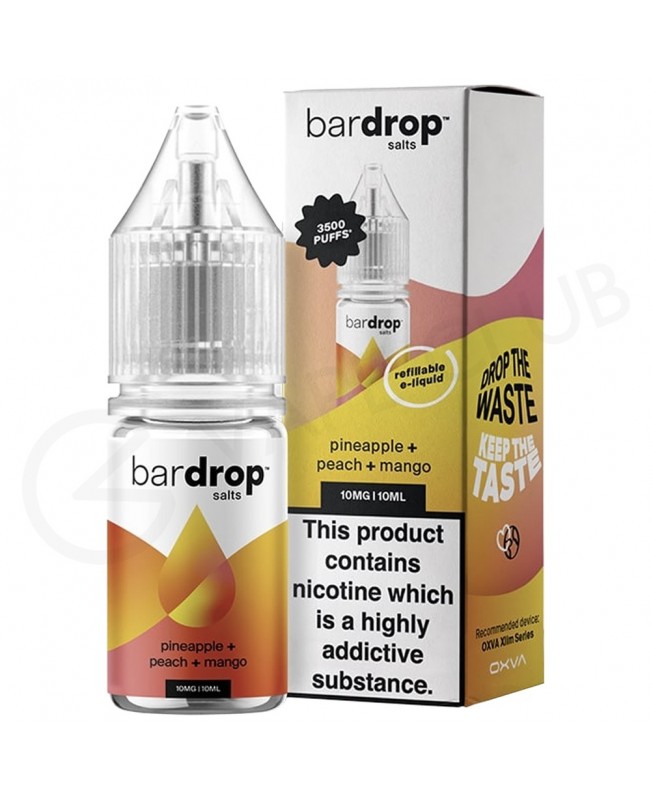 Pineapple Peach Mango Nic Salt E-Liquid by Bar Drop Salts