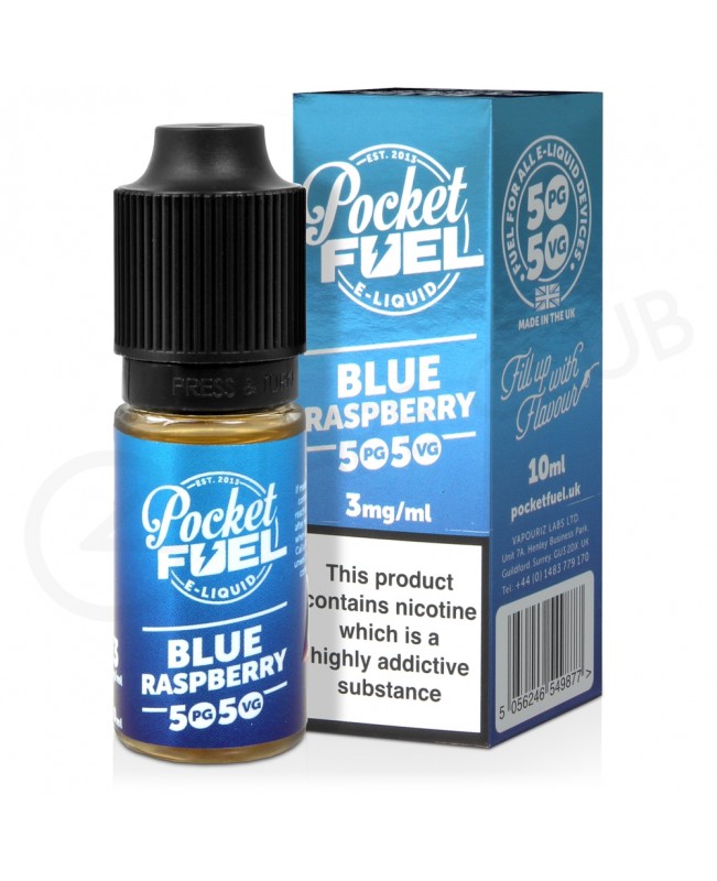 Blue Raspberry E-Liquid by Pocket Fuel 50/50