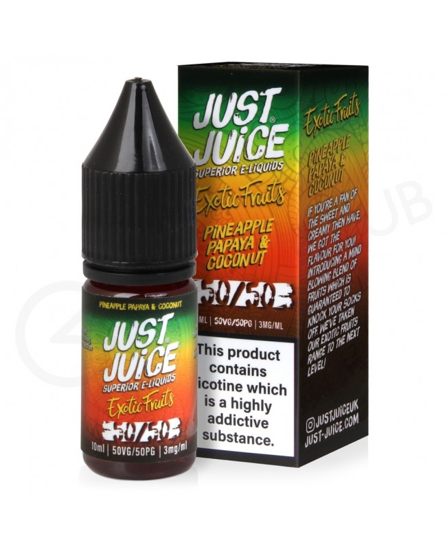 Pineapple, Papaya & Coconut Exotic Fruits E-Liquid by Just Juice 50/50