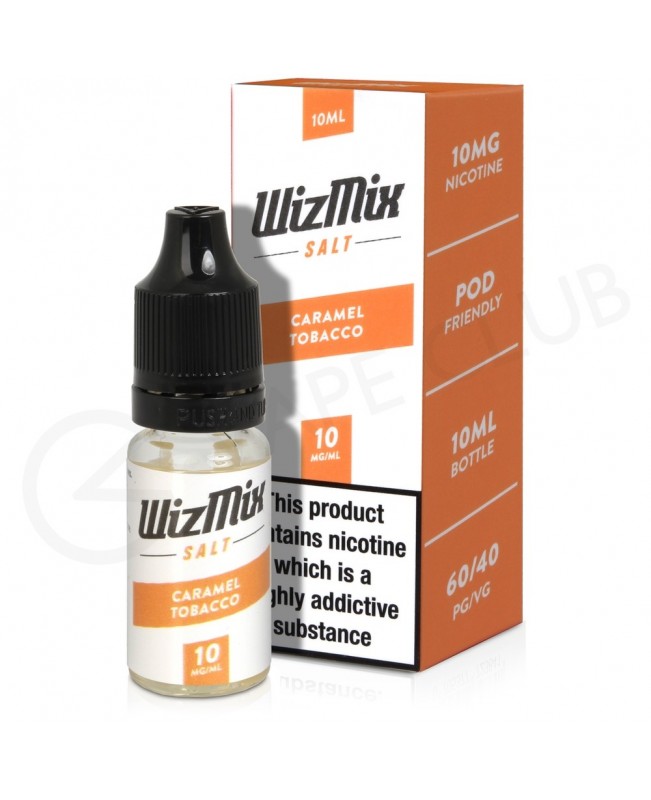 Caramel Tobacco Nic Salt E-liquid by Wizmix