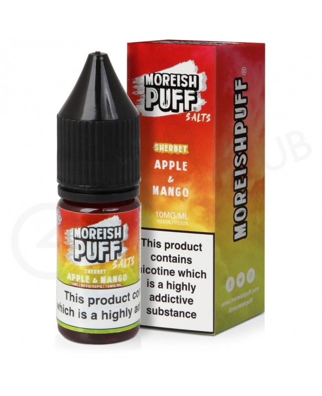 Apple & Mango Sherbet Nic Salt E-Liquid by Moreish Puff