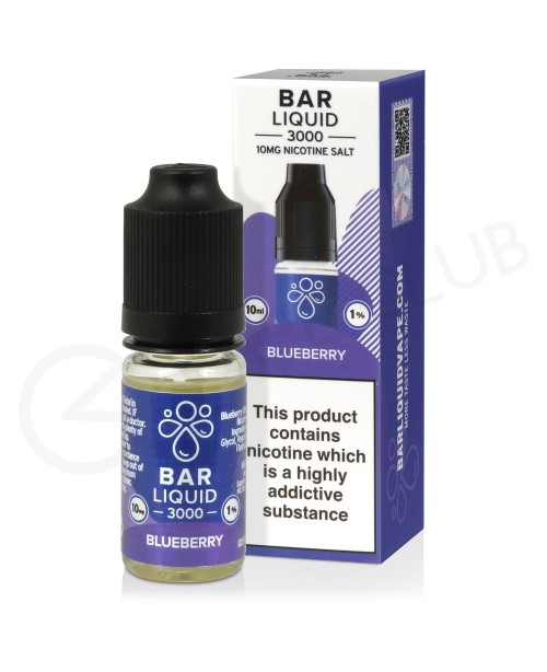 Blueberry Nic Salt E-Liquid by Bar Liquid 3000