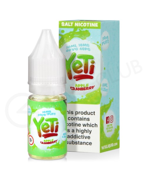 Apple Cranberry Nic Salt E-Liquid by Yeti